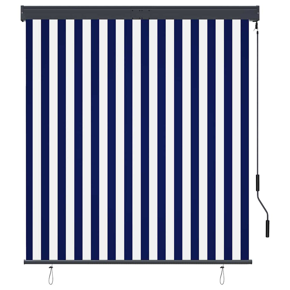 vidaXL Store extérieur 140x250 cm Bleu et Blanc