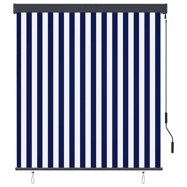 Außenrollo 140x250 cm Blau und Weiß