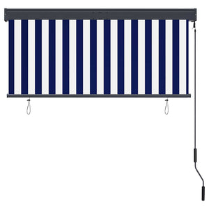 Außenrollo 140x250 cm Blau und Weiß