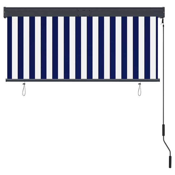 Außenrollo 140x250 cm Blau und Weiß