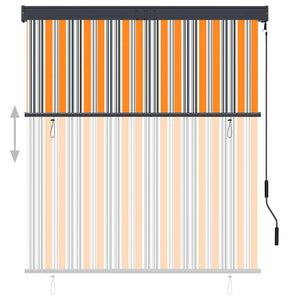 Außenrollo 140x250 cm Gelb und Blau