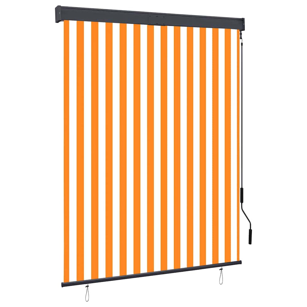 vidaXL Store extérieur 140x250 cm Blanc et orange