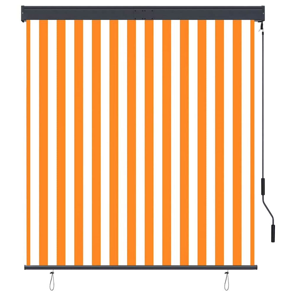vidaXL Store extérieur 140x250 cm Blanc et orange