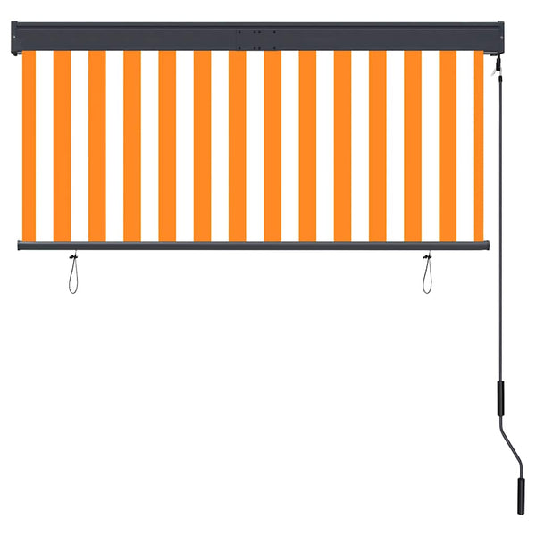 Außenrollo 140x250 cm Weiß und Orange