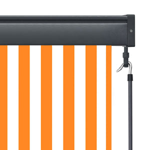Außenrollo 140x250 cm Weiß und Orange