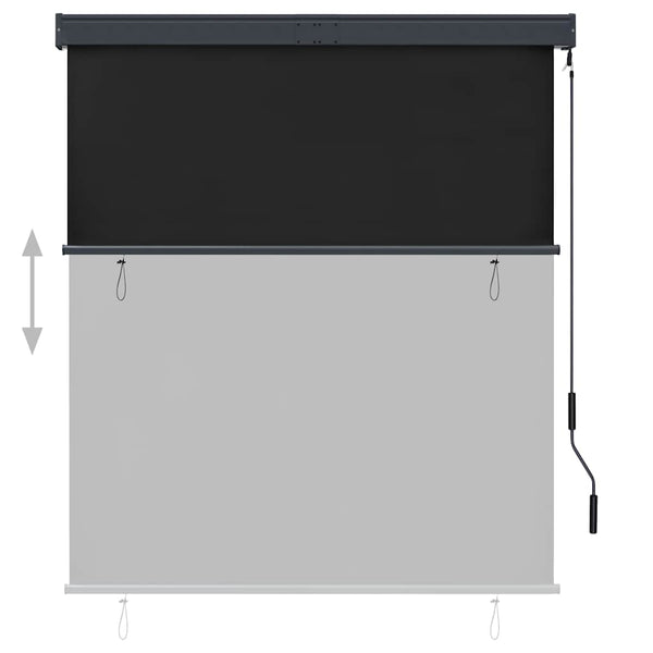 vidaXL Store extérieur 140x250 cm Anthracite