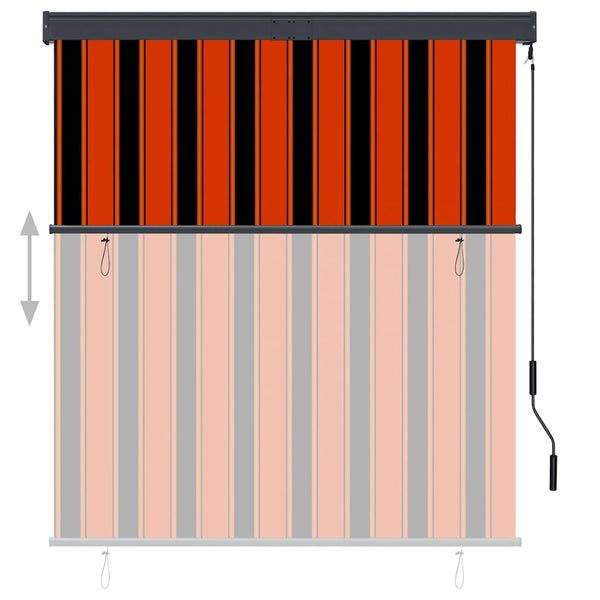 Außenrollo 140x250 cm Orange und Braun