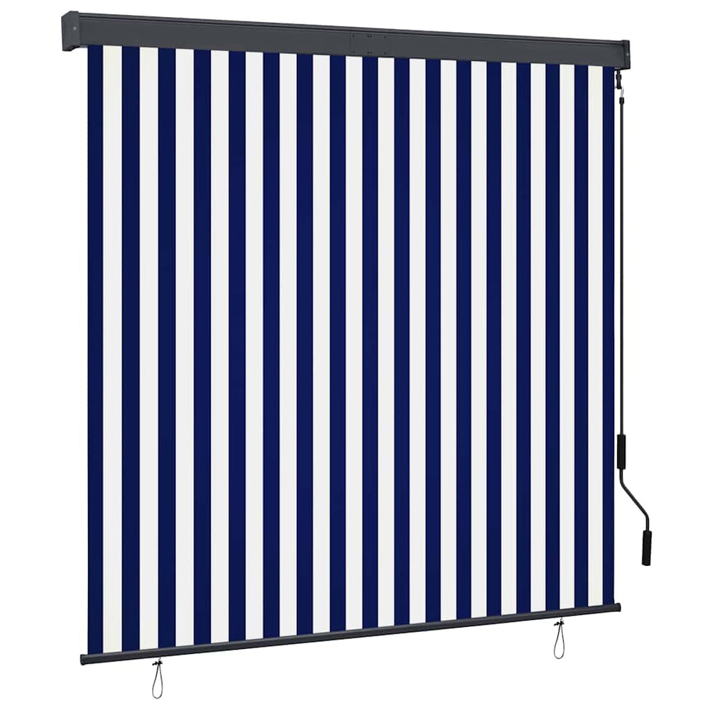 vidaXL Store d'extérieur 160x250 cm Bleu et blanc