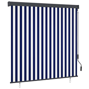 Außenrollo 160x250 cm Blau und Weiß