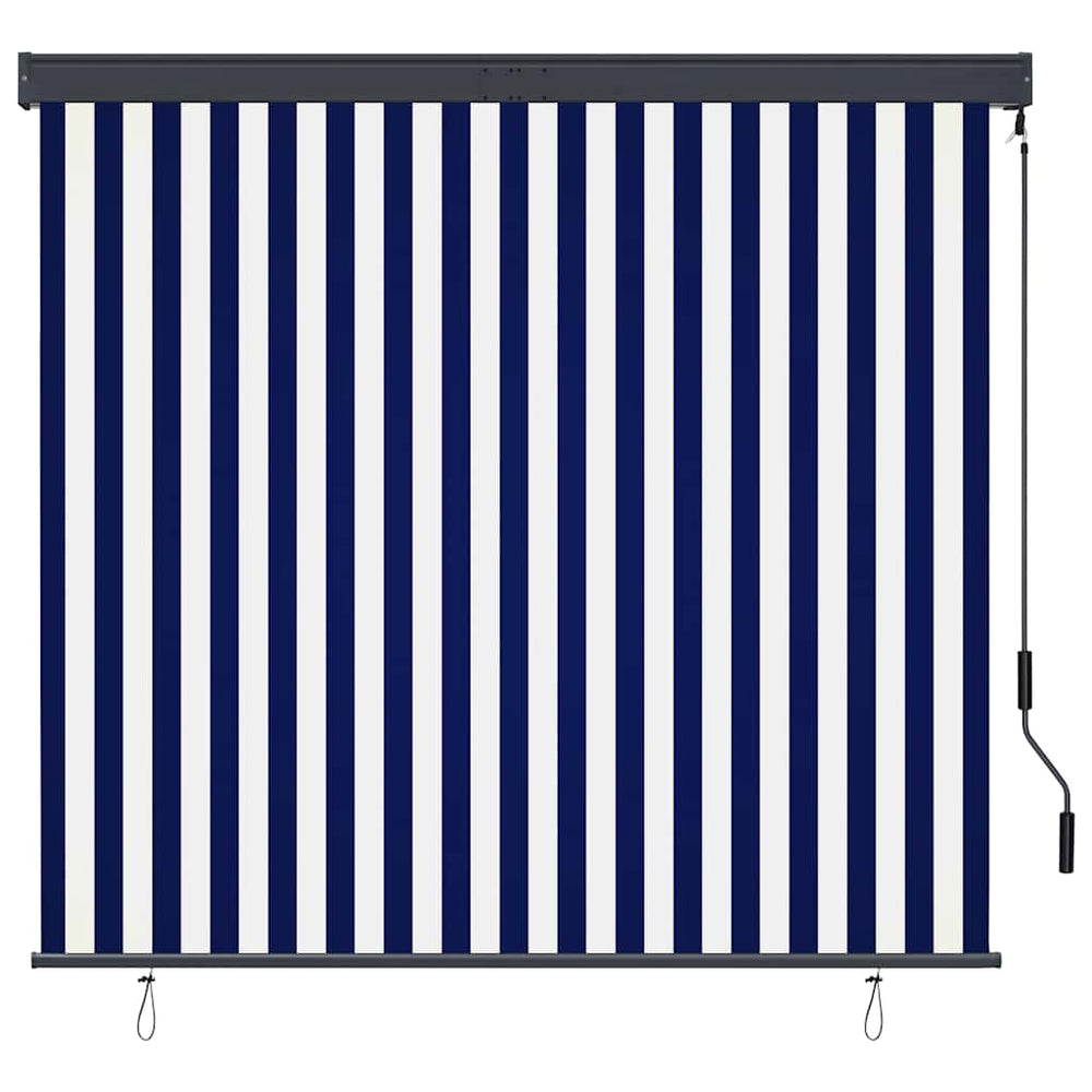 vidaXL Store d'extérieur 160x250 cm Bleu et blanc