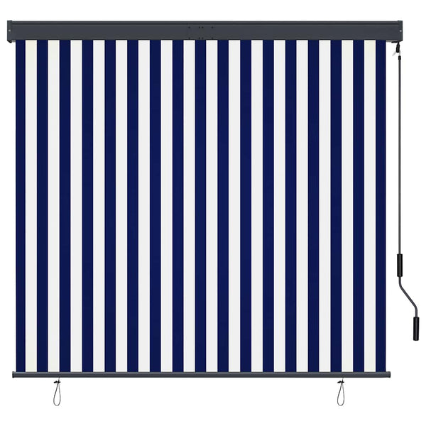Außenrollo 160x250 cm Blau und Weiß