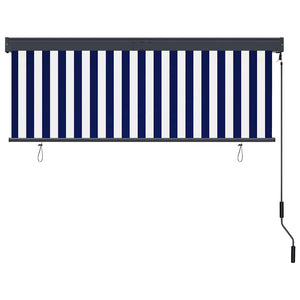 Außenrollo 160x250 cm Blau und Weiß