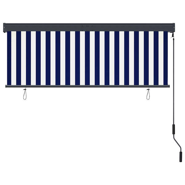 Außenrollo 160x250 cm Blau und Weiß