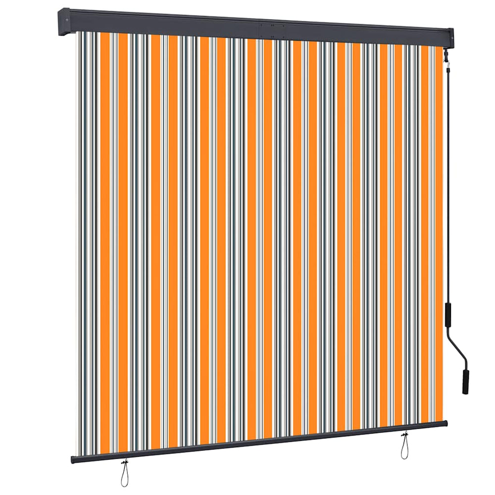 vidaXL Store enrouleur d'extérieur 160x250 cm Jaune et bleu