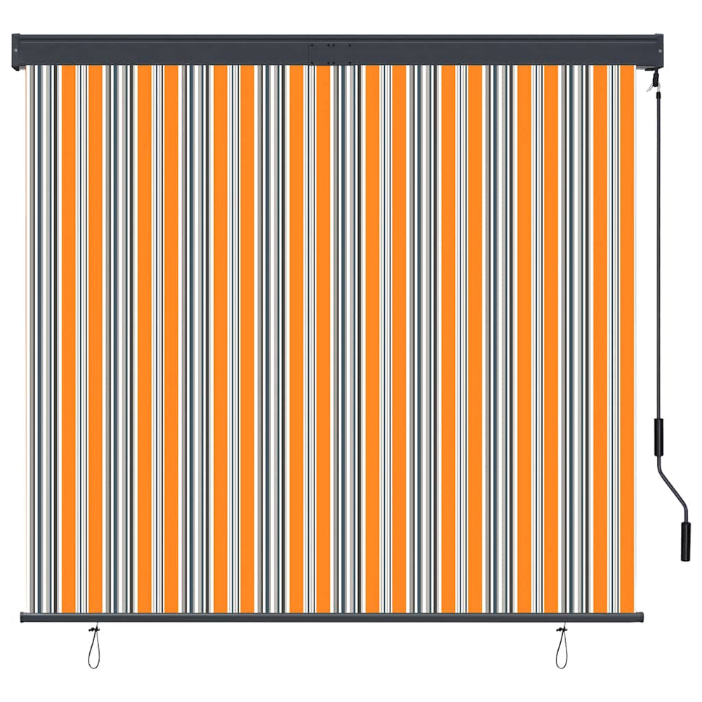 vidaXL Store enrouleur d'extérieur 160x250 cm Jaune et bleu