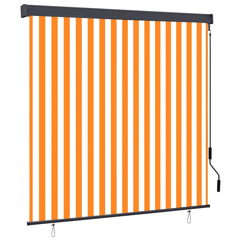 vidaXL Store banne 160x250 cm Blanc et orange