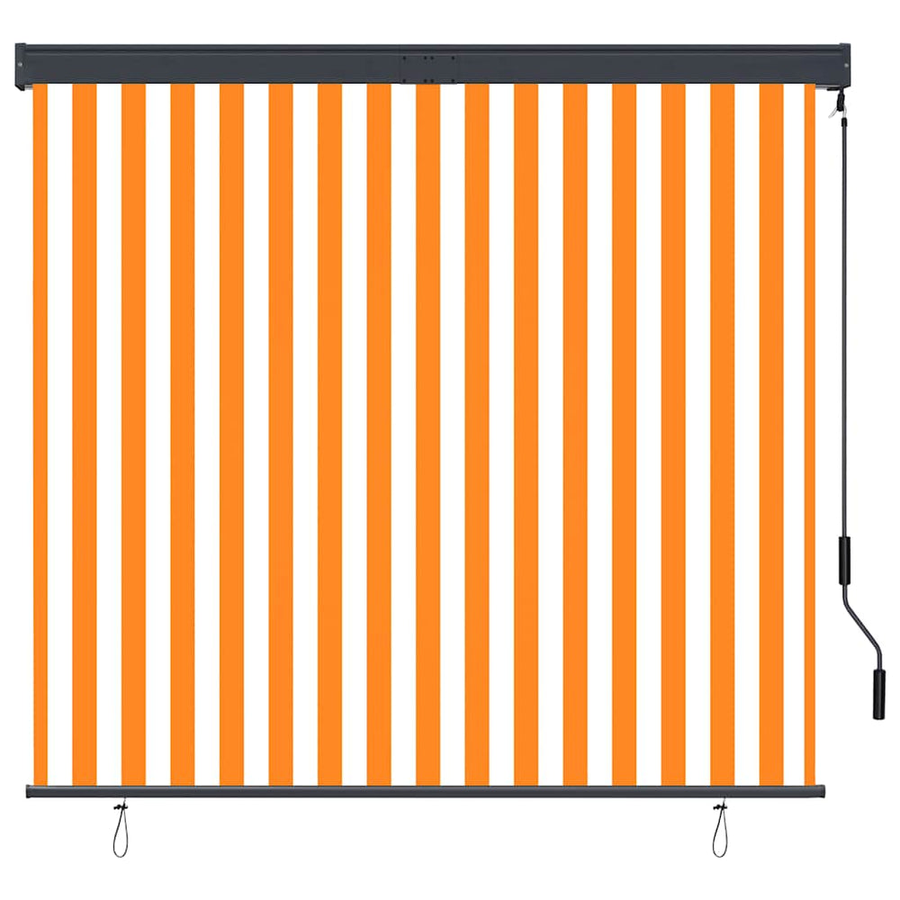 vidaXL Store banne 160x250 cm Blanc et orange