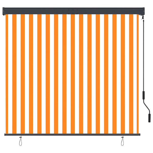 Außenrollo 160x250 cm Weiß und Orange