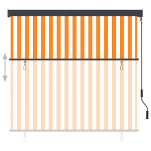 Außenrollo 160x250 cm Weiß und Orange
