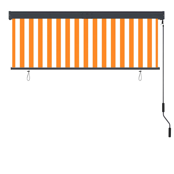 Außenrollo 160x250 cm Weiß und Orange