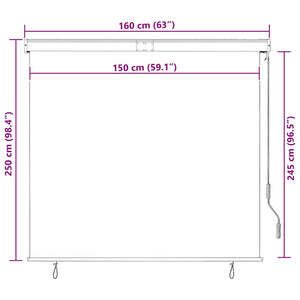 vidaXL Store d'extérieur 160x250 cm Crème