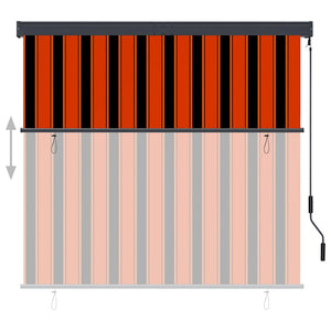 Außenrollo 160x250 cm Orange und Braun