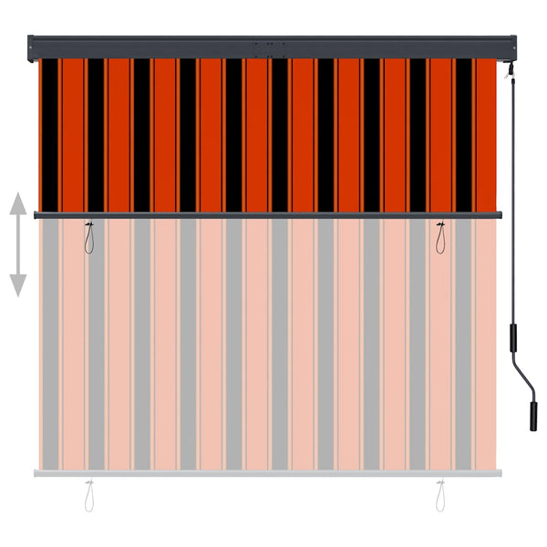 Außenrollo 160x250 cm Orange und Braun