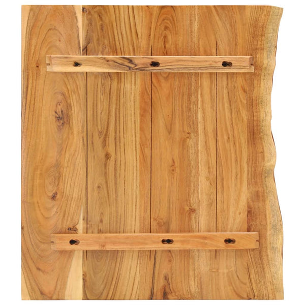 Badezimmer-Waschtischplatte Massivholz Akazie 58x52x2,5 cm