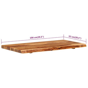 Badezimmer-Waschtischplatte Massivholz Akazie 100x52x3,8 cm