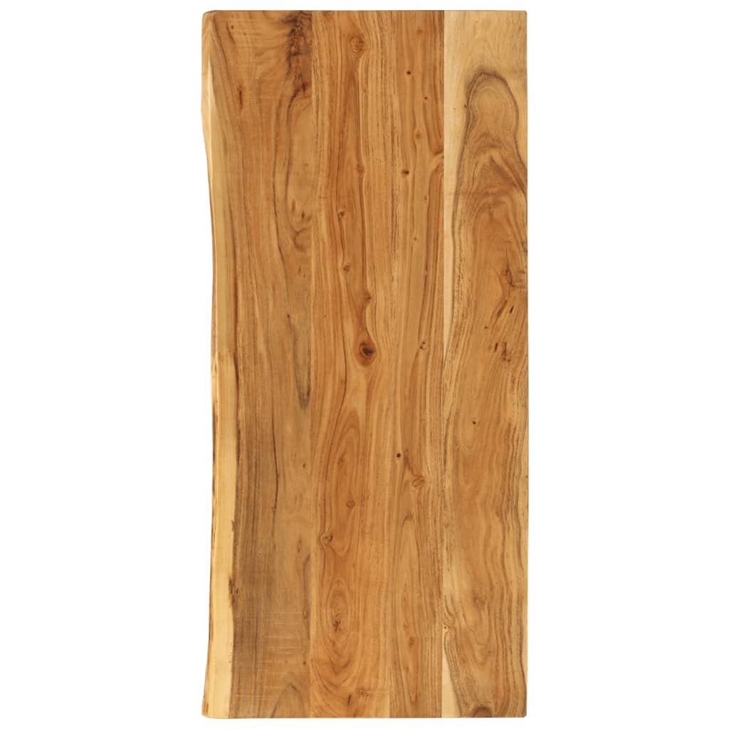 vidaXL Plan de toilette de salle de bain en bois d'acacia massif 114x52x2,5 cm
