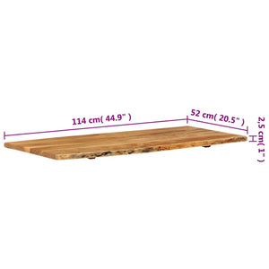 vidaXL Plan de toilette de salle de bain en bois d'acacia massif 114x52x2,5 cm