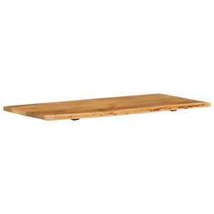 vidaXL Plan de toilette de salle de bain en bois d'acacia massif 114x52x2,5 cm