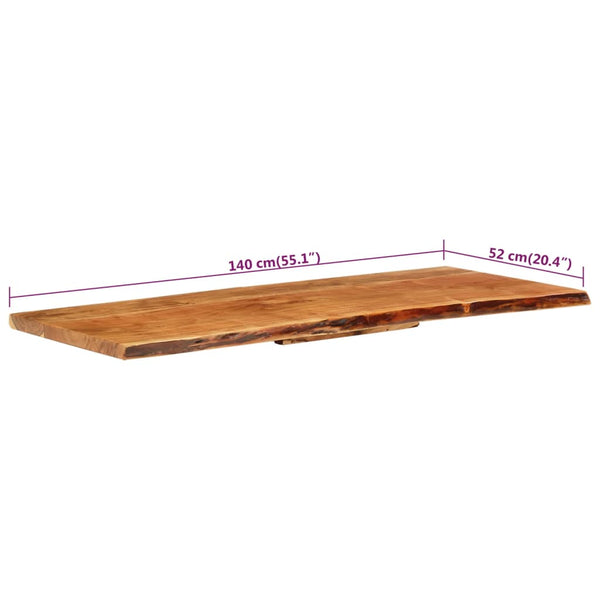 Badezimmer-Waschtischplatte Massivholz Akazie 140x52x3,8 cm