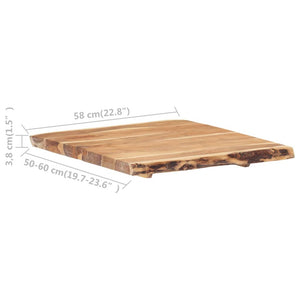 Tischplatte Massivholz Akazie 58x(50-60)x3,8 cm