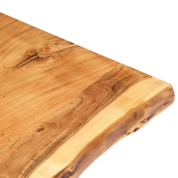 vidaXL Plateau de table Bois de Sesham massif 80x(50-60)x3,8 cm