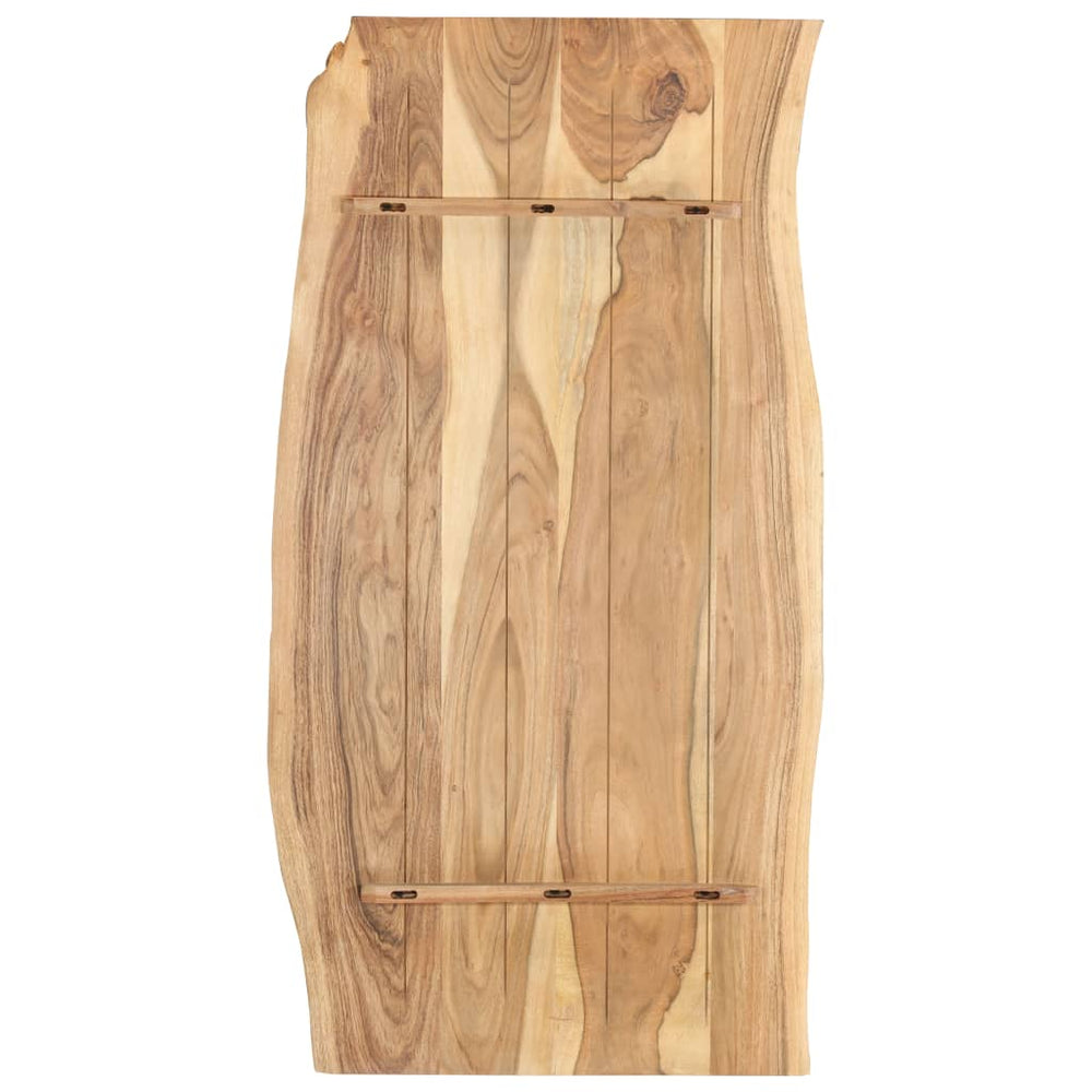 Tischplatte Massivholz Akazie 118x(50-60)x2,5 cm