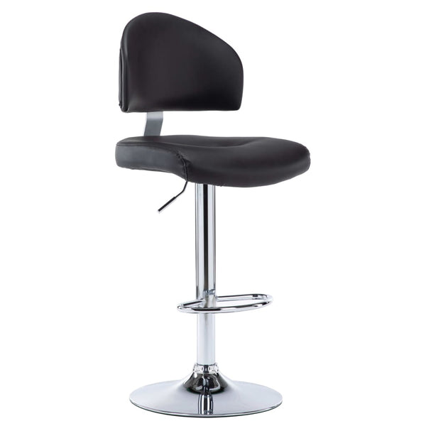 vidaXL Bar Stools 2 pcs Black Faux Leather