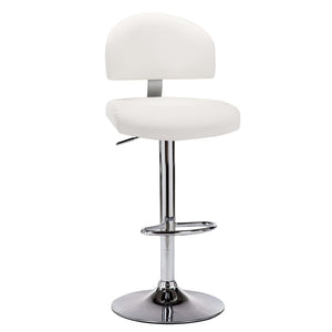 Barhocker 2 Stk. Weiß Kunstleder