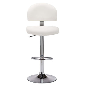 Barhocker 2 Stk. Weiß Kunstleder