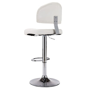 Barhocker 2 Stk. Weiß Kunstleder