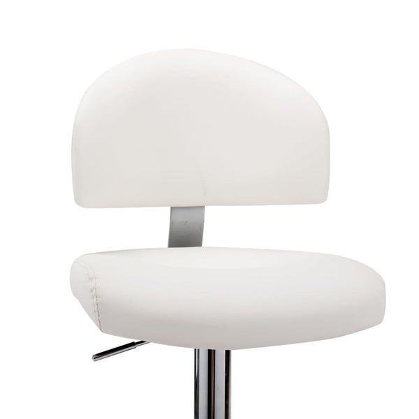 Barhocker 2 Stk. Weiß Kunstleder