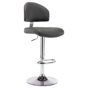 vidaXL Bar Stools 2 pcs. Grey Faux Leather