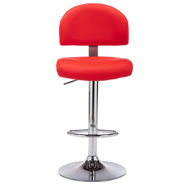 Barhocker 2 Stk. Rot Kunstleder