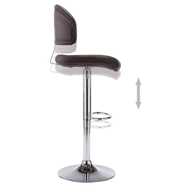 Barhocker 2 Stk. Braun Kunstleder