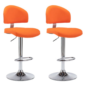 vidaXL Tabourets de bar 2 pcs Similicuir Orange