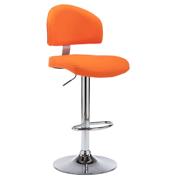vidaXL Tabourets de bar 2 pcs Similicuir Orange