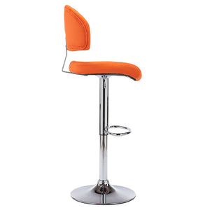 Barhocker 2 Stk. Orange Kunstleder