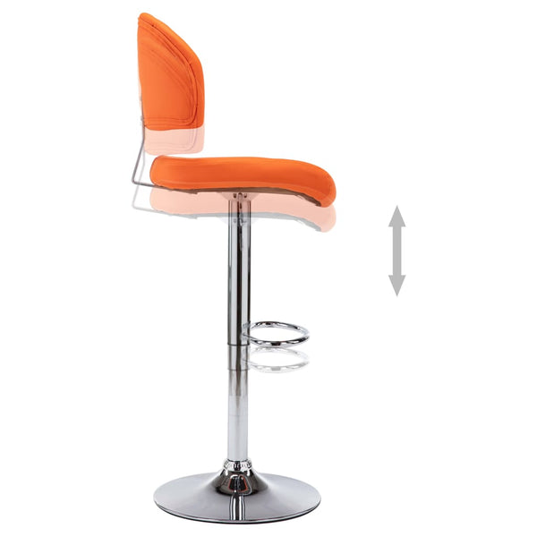 vidaXL Tabourets de bar 2 pcs Similicuir Orange