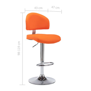 vidaXL Tabourets de bar 2 pcs Similicuir Orange