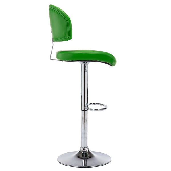 vidaXL Tabourets de bar 2 pcs Vert Similicuir